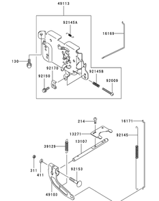 Kawasaki Fh580v-As05 Control Equipment Diagram and Parts List for ENFORCER44 53BI3AGF050-19HP Cub Cadet Lawn Tractor
